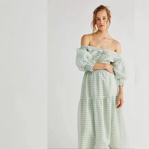 Free People‎ Mare Mare Molly Midi Dress Mint Green Women's Size XL